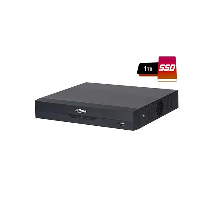 Dahua XVR5104H-4KL-I3-1 pro series AI 1U WizSense penta-brid 4k uhd 4CH 5IN1 p2p smd plus face detection ivs IoT include SSD da 1TB