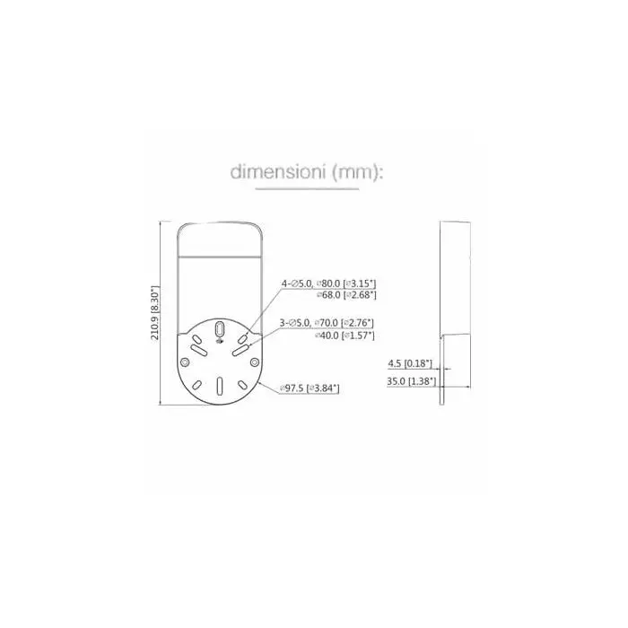 Dahua PFA12A Box di giunzione in plastica per telecamere bullet e dome - immagine 3