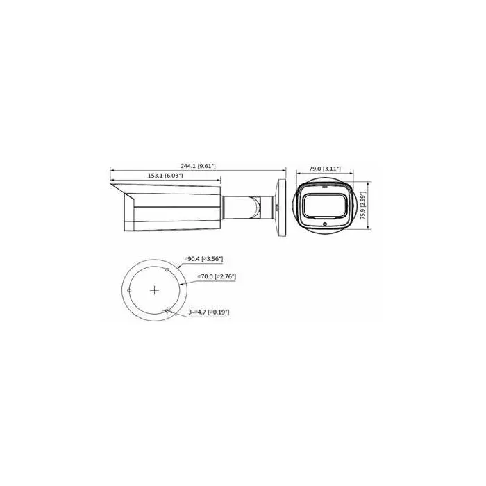 Dahua HAC-HFW2241TUP-Z-A-27135-S2-DIP telecamera bullet hdcvi ibrida 4in1 2Mpx 25ips motozoom 2.7-13.5mm starlight audio - immagine 7
