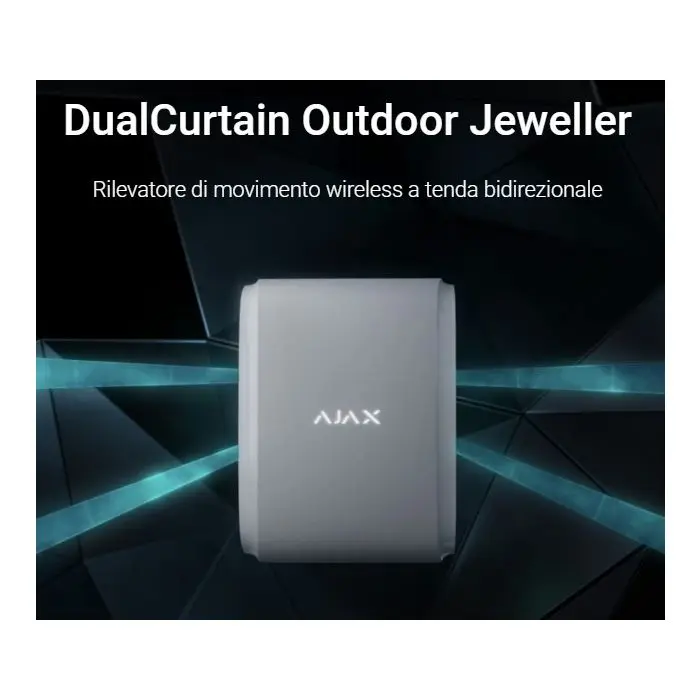 AJAX DualCurtain Outdoor ASP Rilevatore di movimento wireless a tenda doppio fascio da esterno pet immune - 39055 - immagine 2