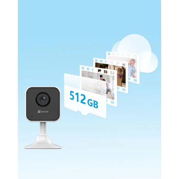 EZVIZ H1C Telecamera WIFI cube da Interno FULL HD 1080p Smart home per monitoraggio bambini,animali - immagine 3