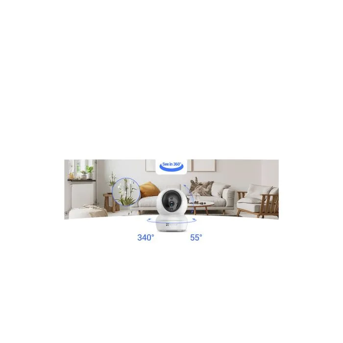 Telecamera EZVIZ H6c 2K⁺ smart cube dome PTZ di Sicurezza Interna con Risoluzione 2K⁺ - immagine 3