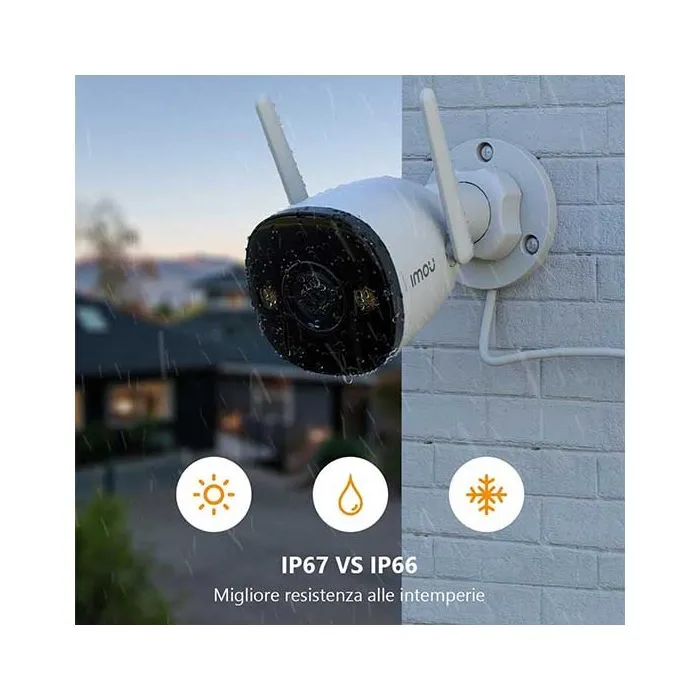 IMOU Sense Bullet 3 Telecamera Wi-Fi Risoluzione QHD 3MP Rilevamento AI Audio bidirezionale Visione notturna Colori completi H.265 IP67 - immagine 3