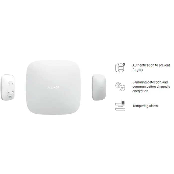 AJAX centrale di allarme Hub 2 GPRS ASP con supporto di foto-verifica degli allarmi (2xSIM 2G, Ethernet) LAN 868MHZ - immagine 3