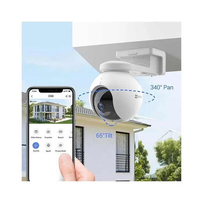 EZVIZ CS-HB8/SP Kit Telecamera motorizzata PTZ 4K con Pannello Solare 5W Wi-Fi, Batteria a Lunga Durata, Rilevamento AI intelligente e Visione Notturna a Colori(Home>Videosorveglianza>Videosorveglianza IP>Speed dome IP) - immagine 4
