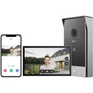 EZVIZ CS-HP7 Videocitofono Smart WIFI, 7 Pollici Touch Monitor, Visione Notturna, Unlock Remote, 2K, Rilevamento Umano, Opzione RFID, Impermeabile