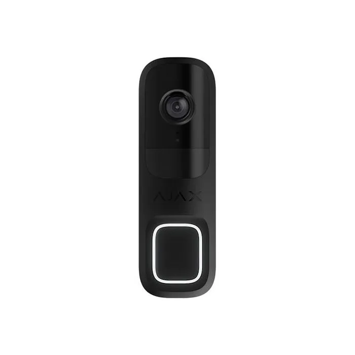 Ajax DoorBell Campanello 4MP Video Intelligente AI Wi-Fi Visione Notturna e Audio Bidirezionale da interno colore nero