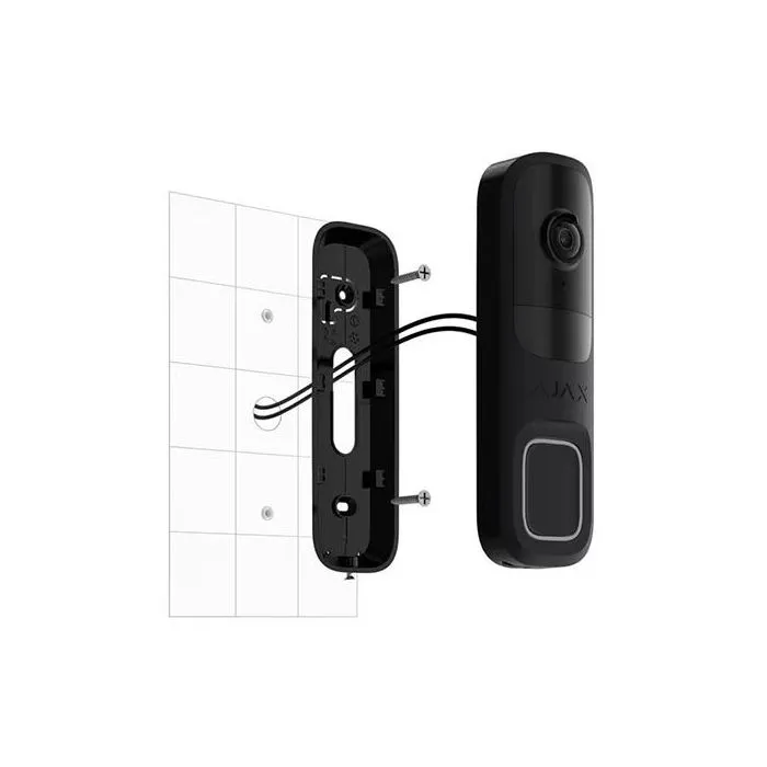 Ajax DoorBell Campanello 4MP Video Intelligente AI Wi-Fi Visione Notturna e Audio Bidirezionale da interno colore nero - immagine 4