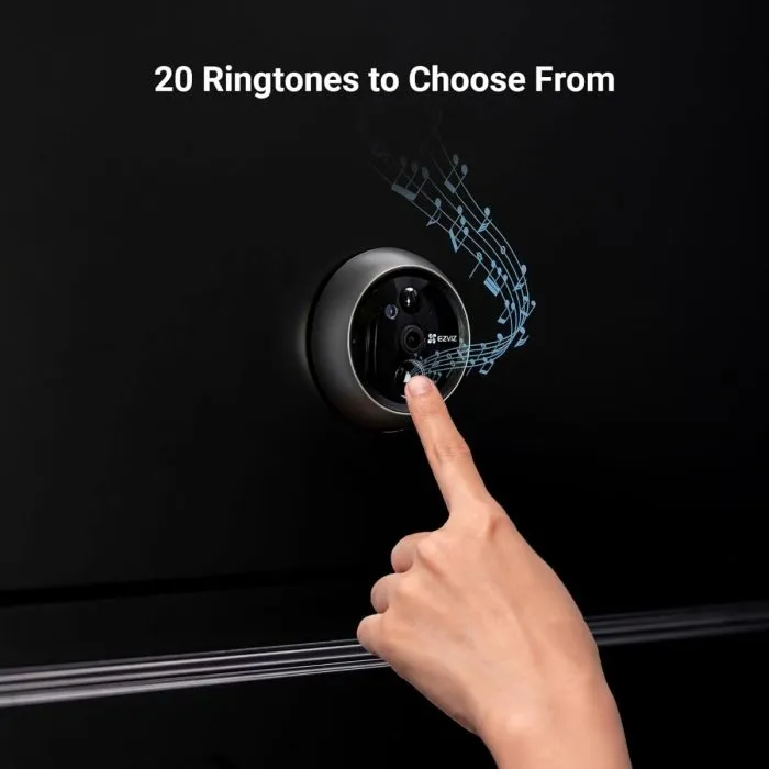 EZVIZ CS-DP2C Spioncino smart WI FI 1080p, qualità video HD, completamente senza fili, con display touchscreen a colori da 4.3" - immagine 7