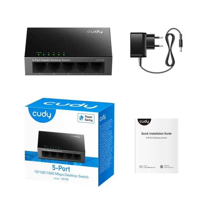 CUDY GS105 4.0 Switch LAN Gigabit non gestito a 5 porte - immagine 2