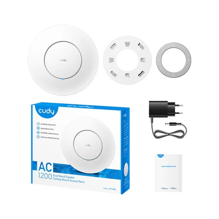 Punto di accesso wireless WiFi Gigabit CUDY 5Ghz, supporto Mesh - immagine 2